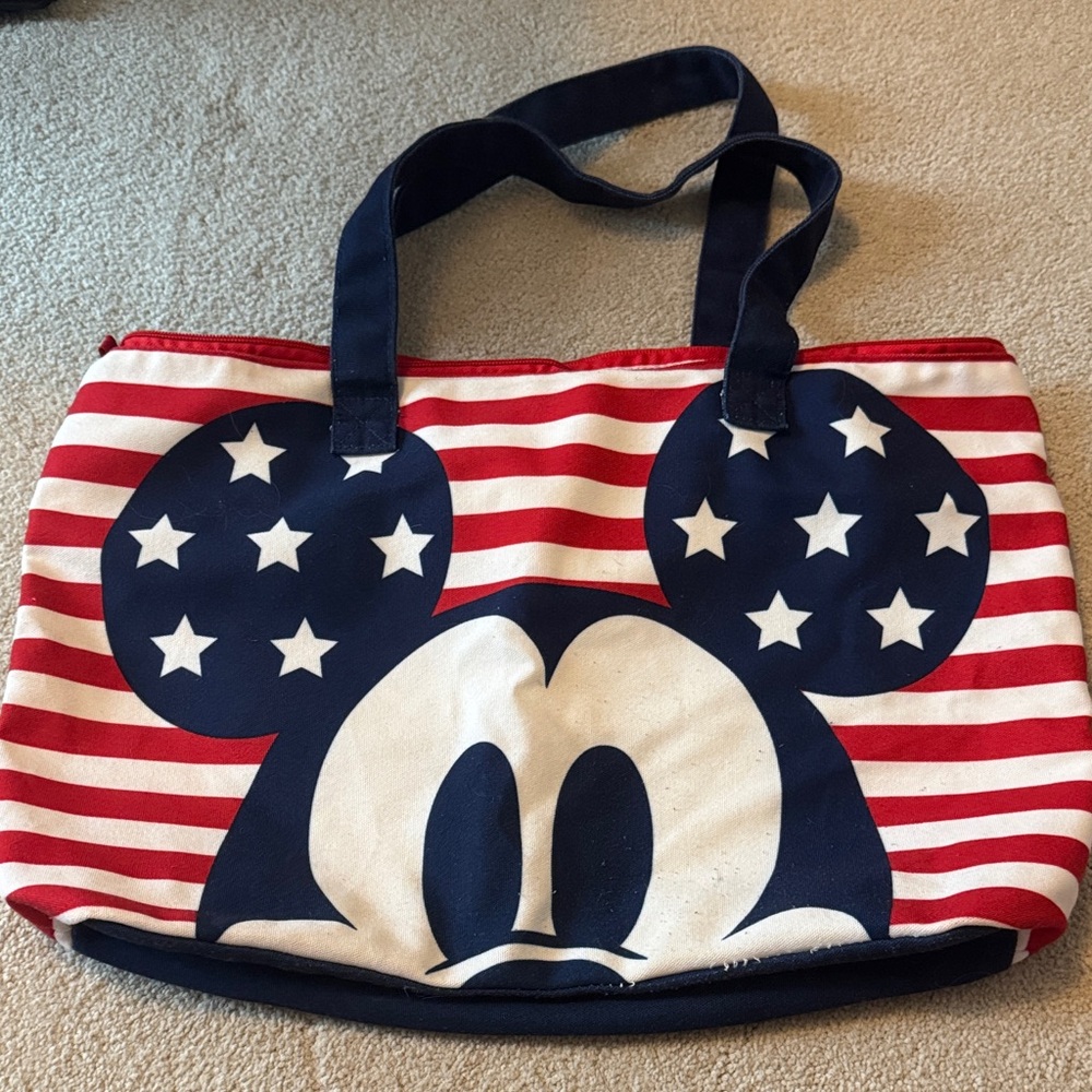 Disney Mickey Mouse Patriotic Tote Bag - Red, White, and Blue
